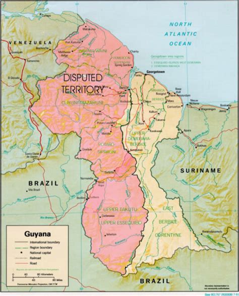 venezuela map with essequibo